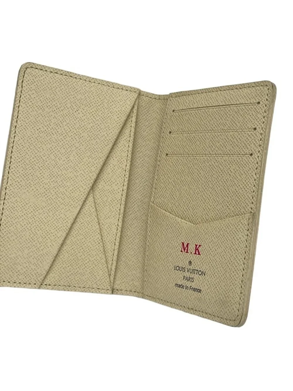 Louis Vuitton Card Case Damier Pocket Organizer Azur Initial